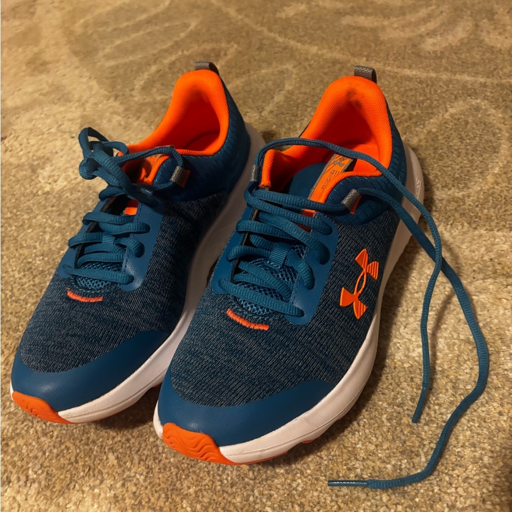 Under Armour Kids' Blue and Orange Sneakers